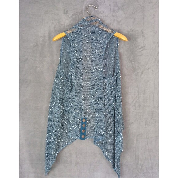 Katie Todd‎ Vest Minimalist Coastal Grandma Boho Cottage Beach Earthy Net O/S - Picture 4 of 8
